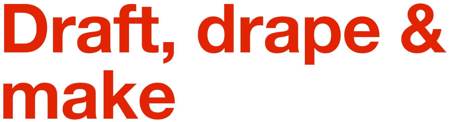 Logo for Draft, drape & make